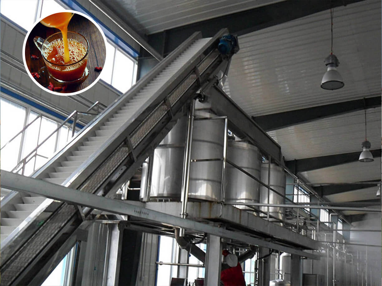 Chinese date&wolfberry juice processing line in Northwest China